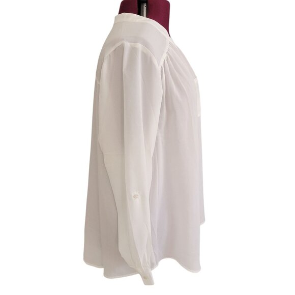 ModCloth Womens White Button-Up Blouse (Size 3X) - Picture 2 of 8